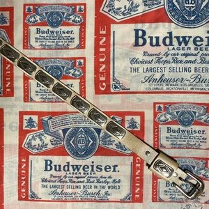 Vintage Cream Western Leather Belt